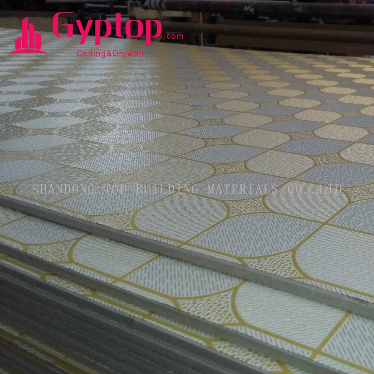 PVC Facing Gypsum Ceiling with Aluminum/ 2 X2 Vinyl Gypsum Ceiling Tiles