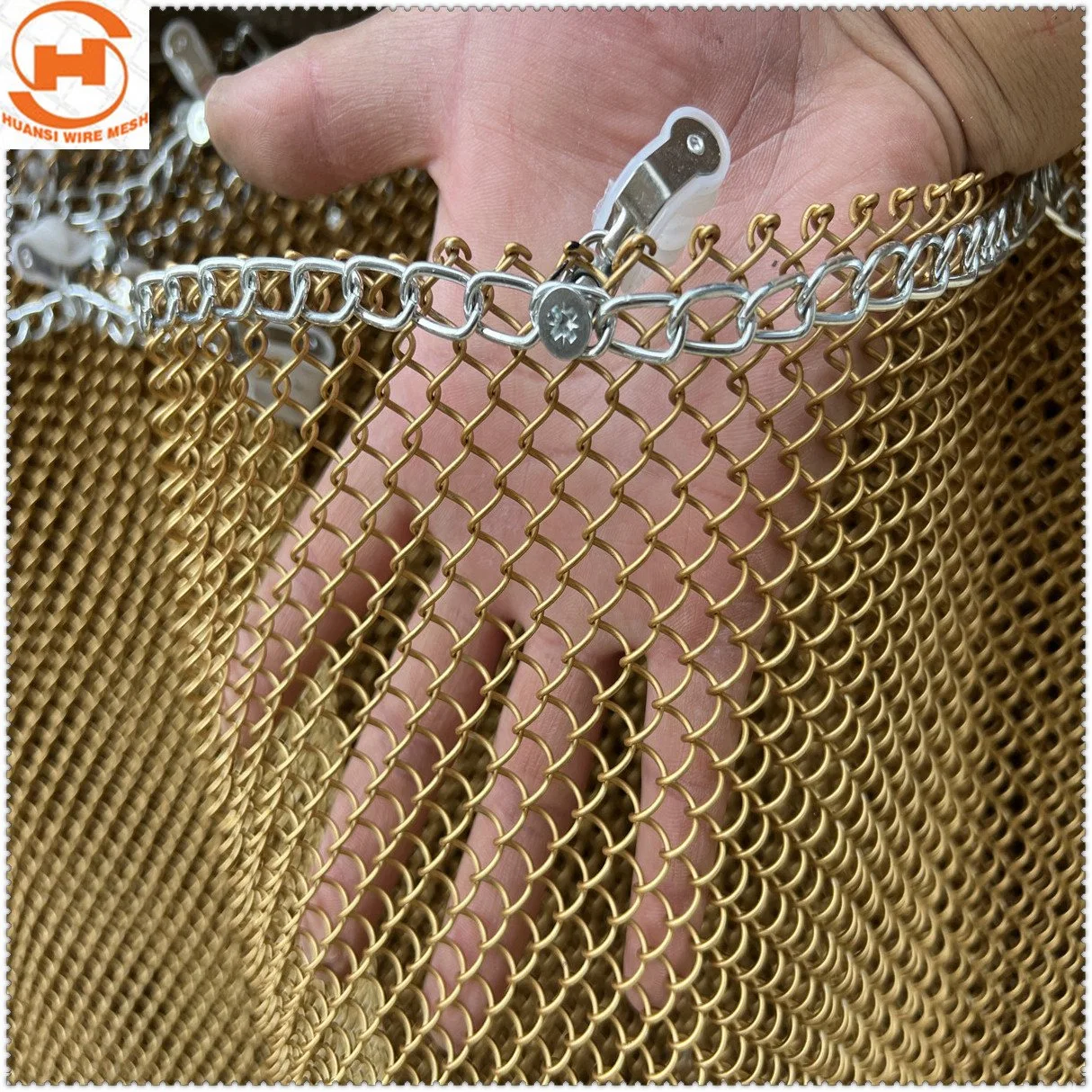 Aluminum Chain Link Curtains Metal Screen Mesh for Room Divider