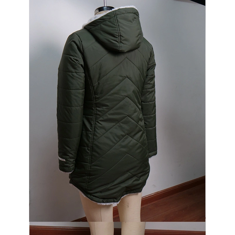 2023 Winter Puffer Jacket Ladies Warm Hooded Cotton-Padded Clothes Women