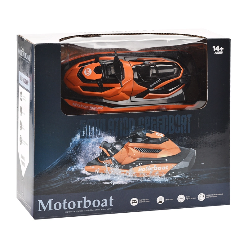 Unidad de control remoto de alta velocidad del barco carreras 2.4G de plástico 1: Prueba de agua 47 lancha de Radio Control juguetes kids Mini RC Barcos de motor Barco de juguete