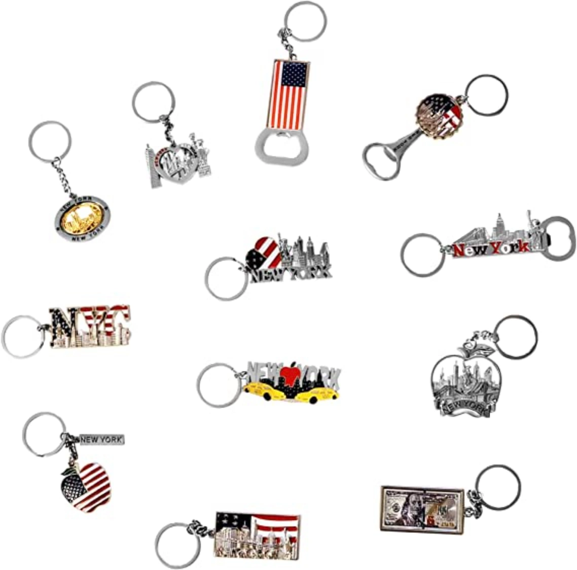 Wholesale/Supplier Promotion Gift Ny Landmark Enamel Colorful Printing Bottle Opener Landscape Keychain