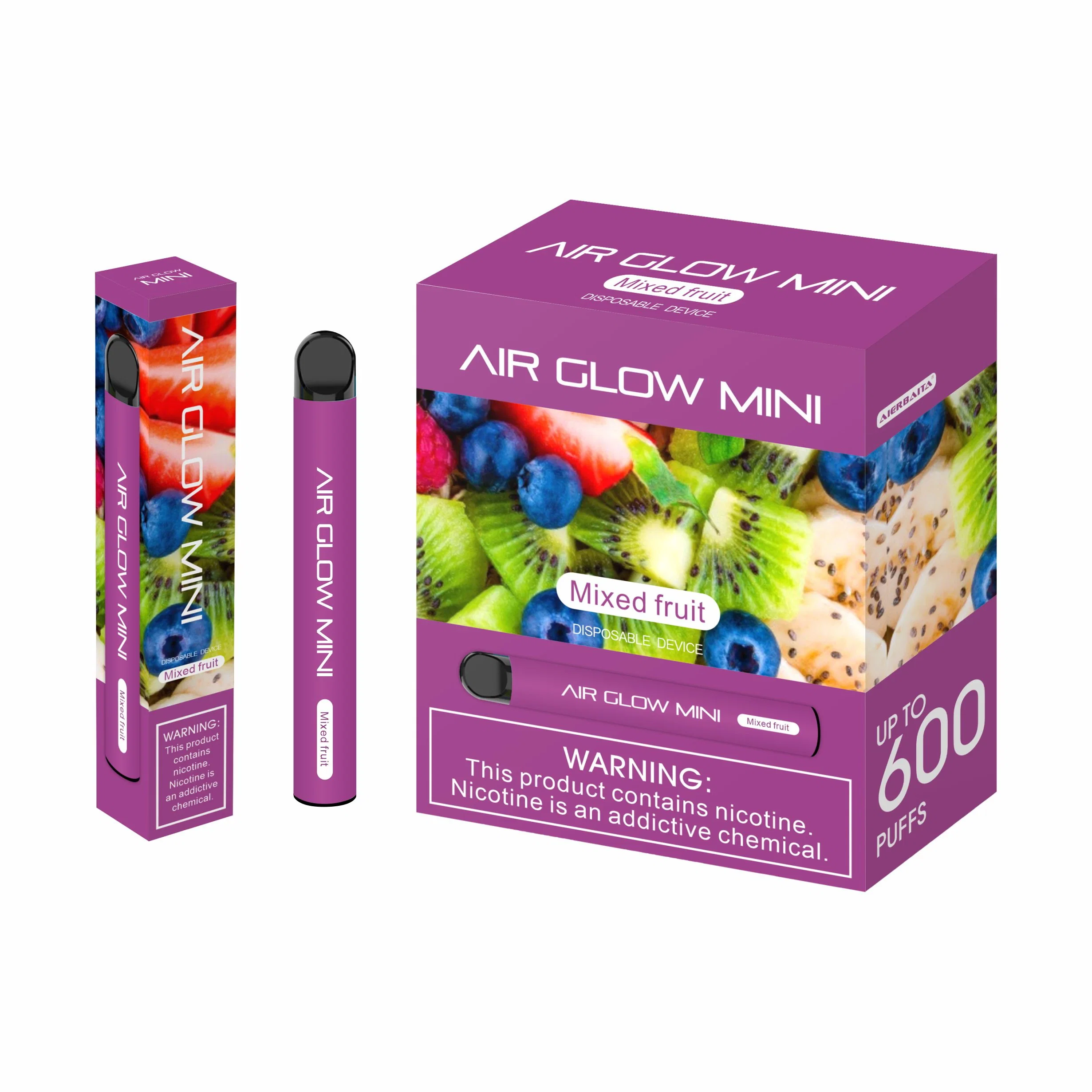 Direktverkauf 300 Puffs Air Glow Mini Einweg Hohe Qualität Vape Pen OEM Elektronische Zigaretten