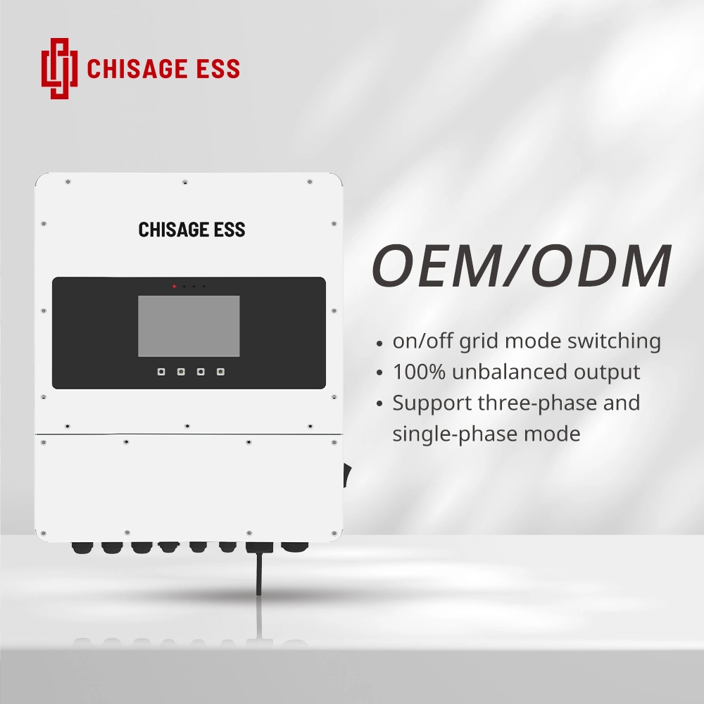 Chisage Mars Series Diesel Generate Three Phase 8kw Solar Power Hybrid Inverter with 120A MPPT Solar Charge Controller