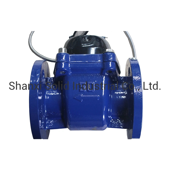 Blue Color Flanges Connection Woltman Type Bulk Water Meter