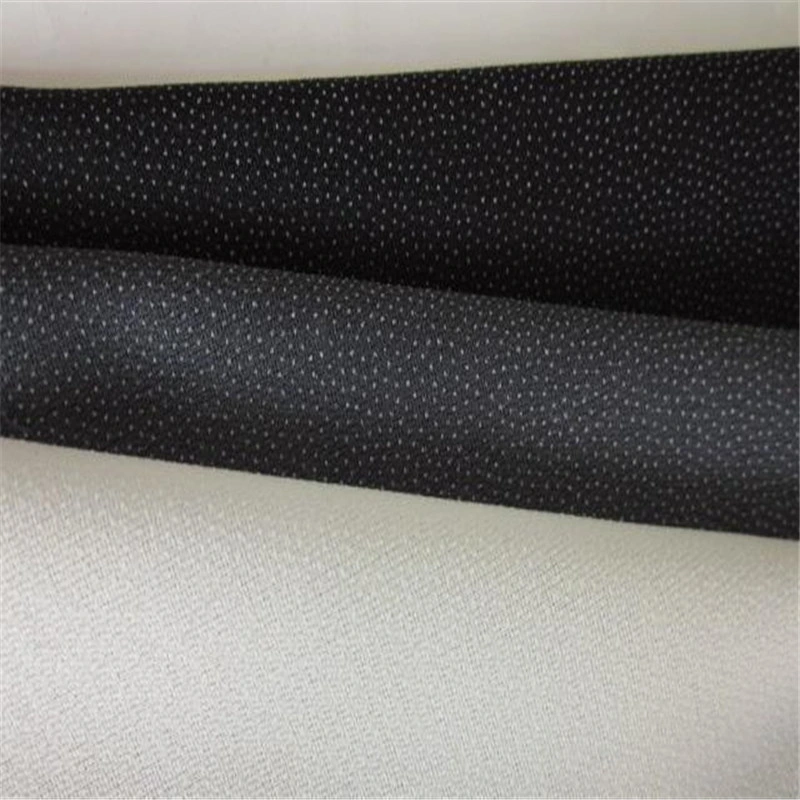 Polyester Twill Weave PA Double DOT Woven Fusible Interlining for Garments Accessories