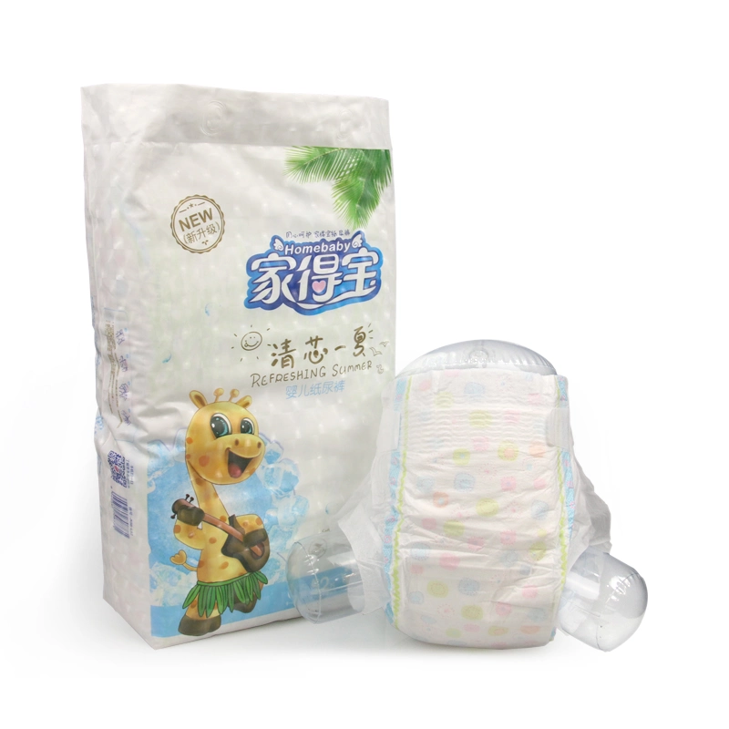 New Style Velvet Magic Tapes and Breathable Film Baby Diaper