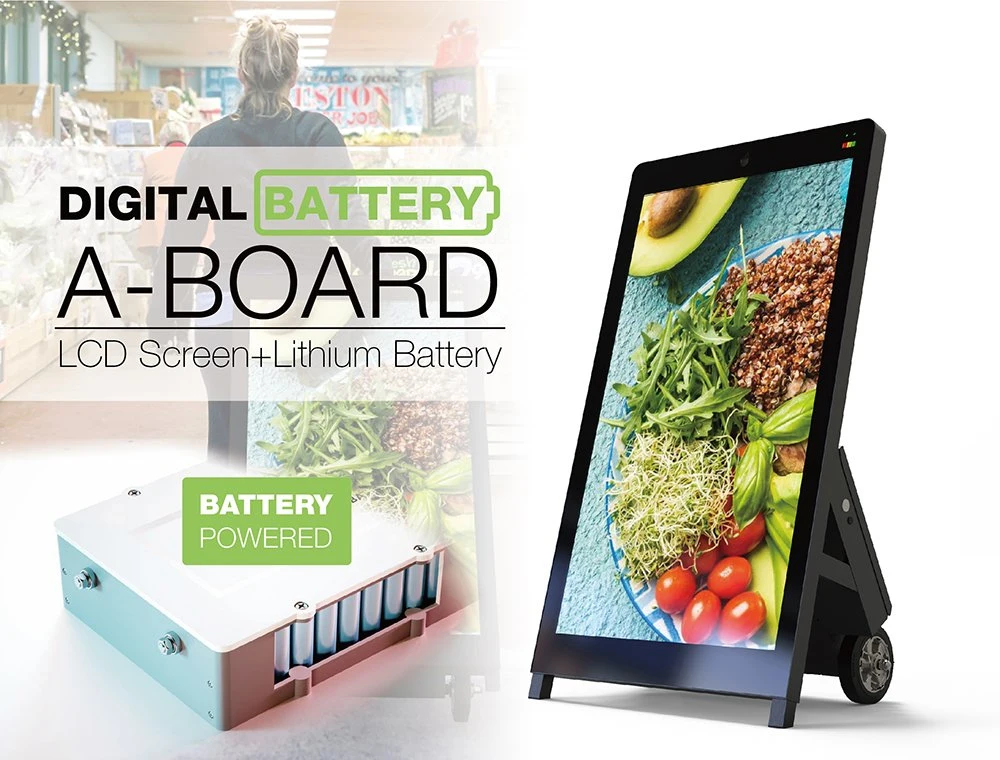 Maken 43 Inch Stand Alone Multadvertising Display Android Digital Signage with Battery Powered