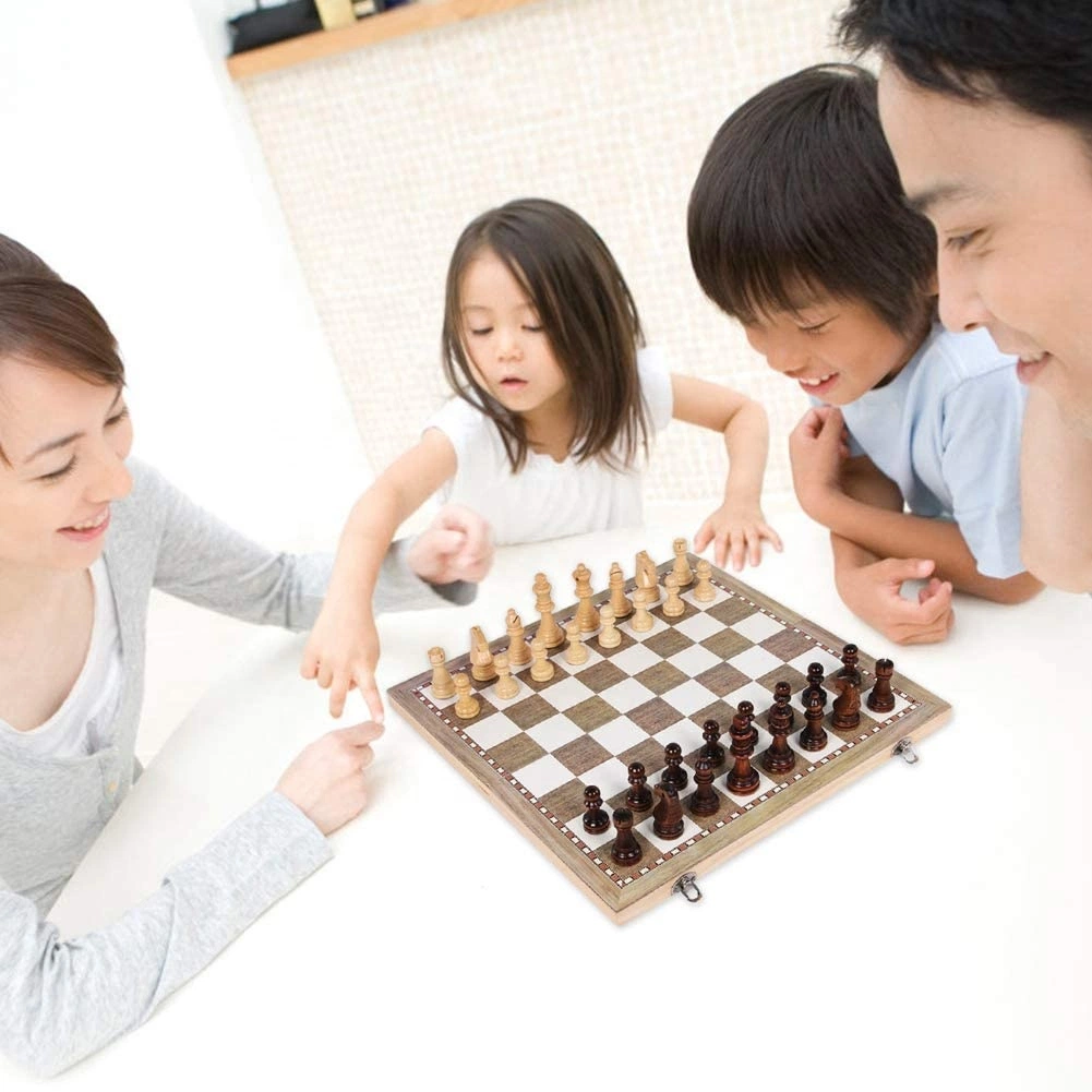 Customizable Size Chess Beautifully Carved Wooden Chess Children's Toys