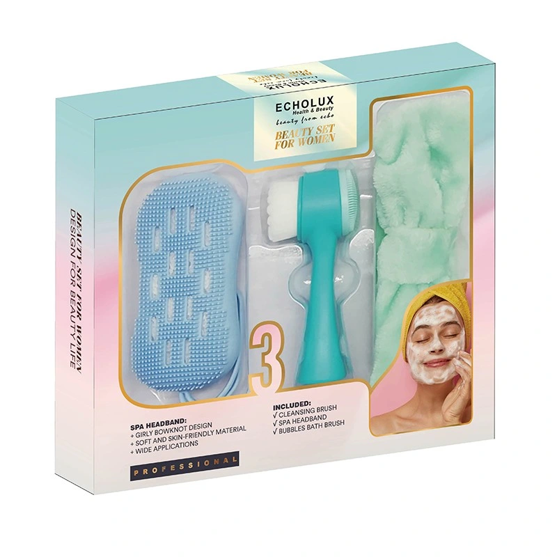 Embalagem personalizada promocional espuma de banho espuma Magic bolha de corpo em silicone Conjunto de Banho de Banho de SPA Brush Body Care com caixa