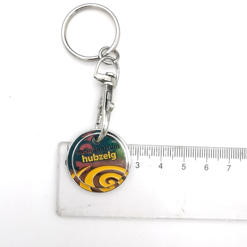 Shopping Cart Supermarket Trolley Coin Key Chain Supermarket with Lobster Buckle Ring