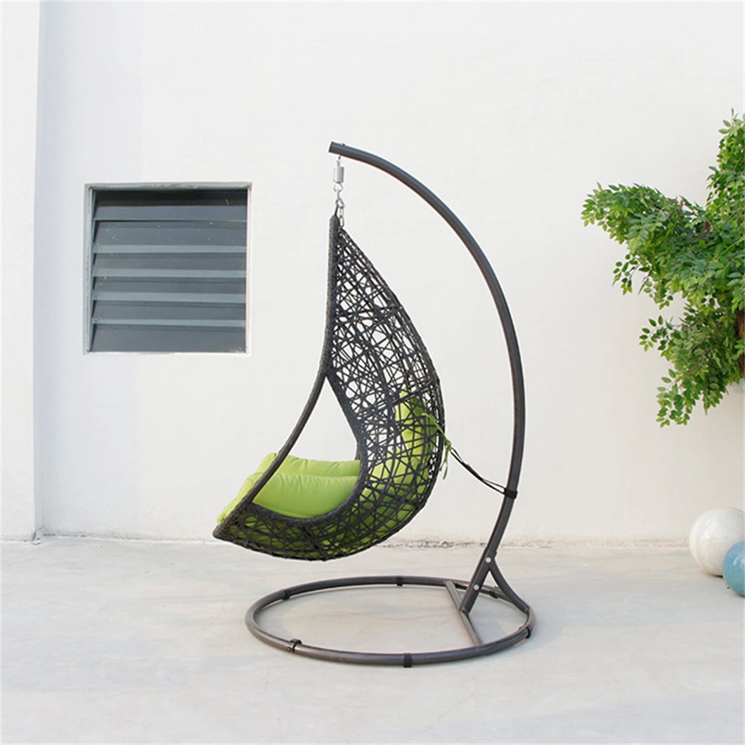 Modern Garden Egg Shaped Chair Standing Egg Swing Chair Rattan Furniture Outdoor