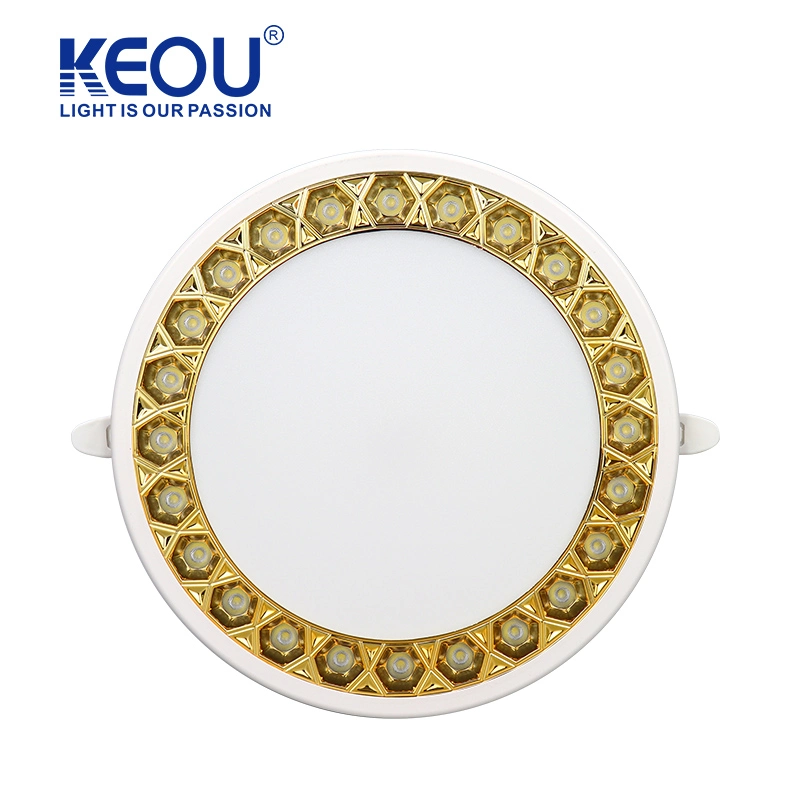 Electroplating 24W Recessed Open Hole Gold All in One Light LED Light Sopt Downlight Ceiling Light