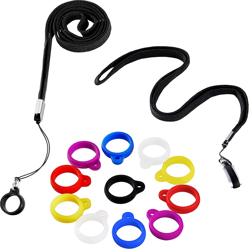 Wholesale/Supplier Cheap Adjustable USB Neck Lanyard Keychain for Pen Phone ID Badge with Rubber Ring