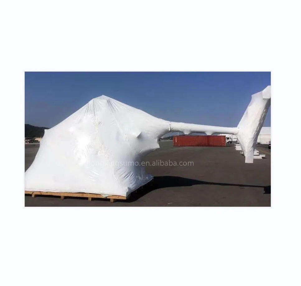 12m 14m Degradable PE White Color Shrink Boat Wrap