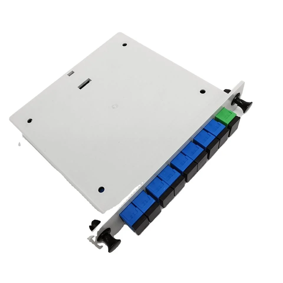 China Supply 1x16 Single Mode Card Insertion type fiber optic Fttx Fiber Plc Splitter Box