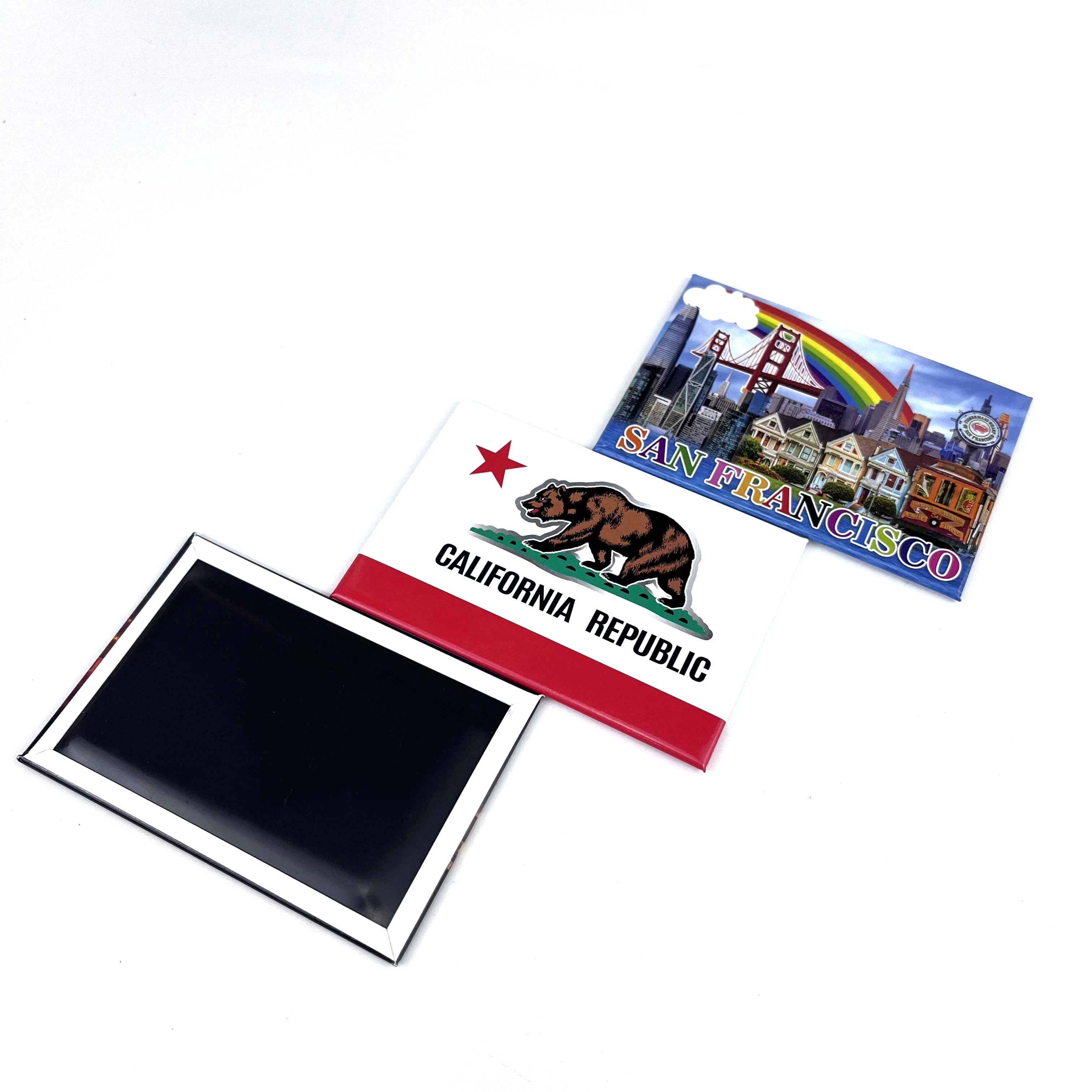 Tourist Souvenir USA Venice Beach Photo Tinplate Magnets Gift Custom Own Design Metal Tin Fridge Magnet From Around The World