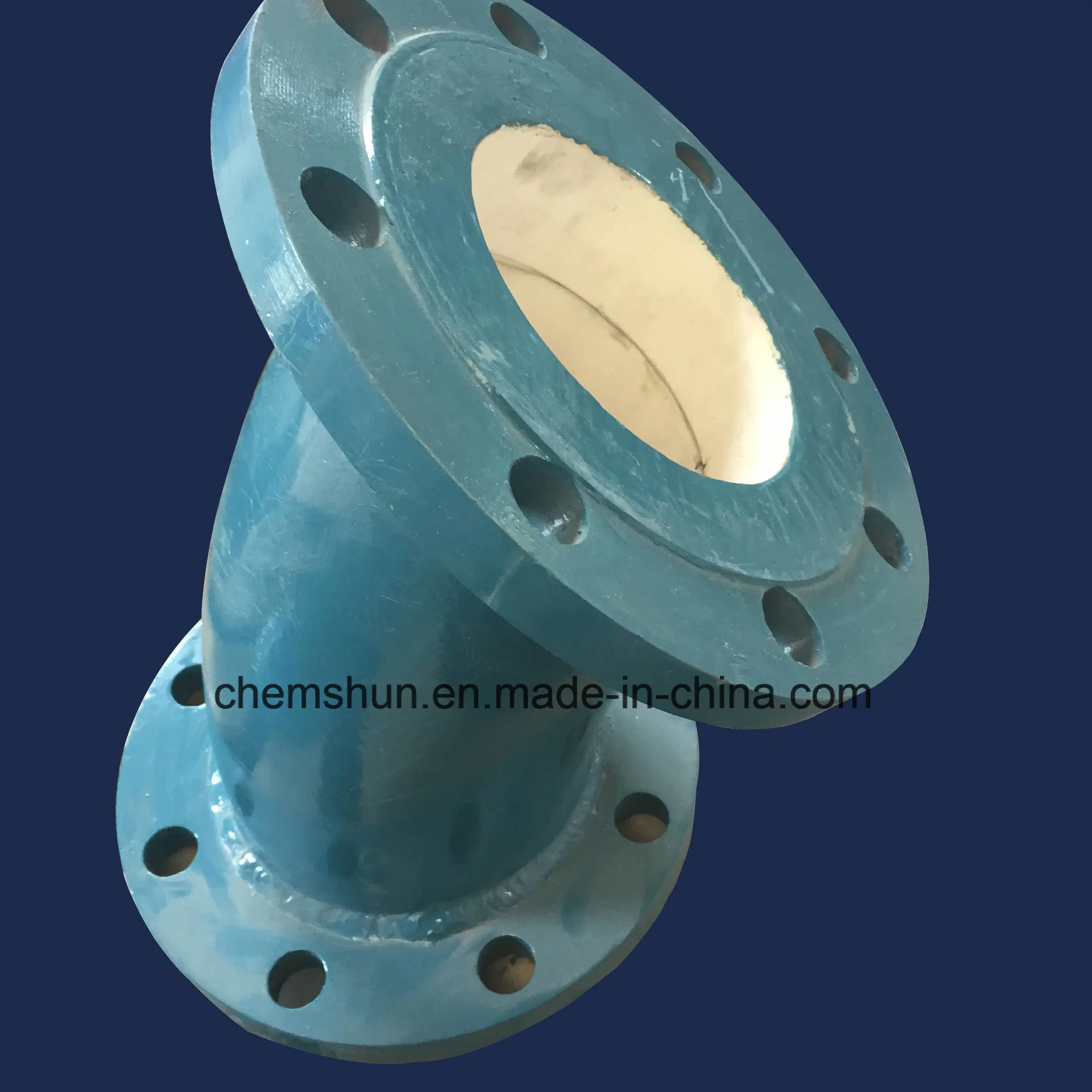 Abrasion Resistant 90 Degree Elbow Pipe Lined Steel