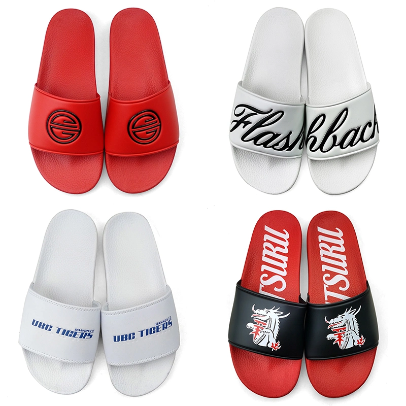 Happy Slides Branded Shoe Designer Sandals Custom Slides, Custom Logo Black Slides Sandal Men, Custom Printed Slippers Slides Footwear