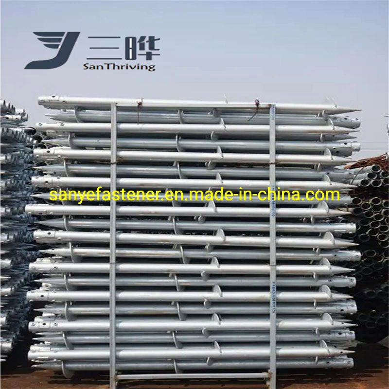 Ground Screw Pile Anchors Galvanized for Solar Steel Mounting Structure Foundation