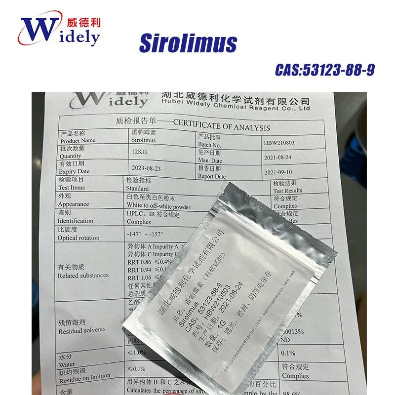 CAS 53123-88-9 99% Sirolimus for Anti-Cancer API