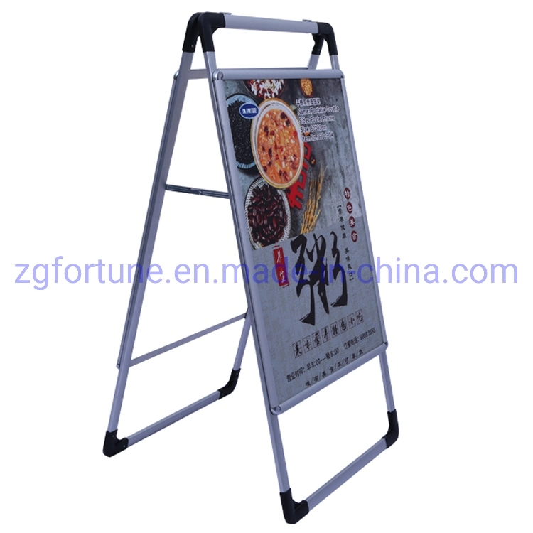 Two Sides a Frame Stand Outdoor Aluminum Portable Advertising Poster Stand