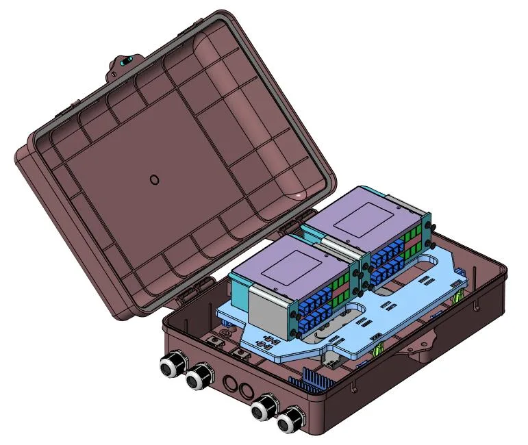 Caixa terminal de fibra óptica OTB-P030 caixa terminal FTTH caixa de plástico 1 * 8 ou 1 * 16 caixa de terminais separadora