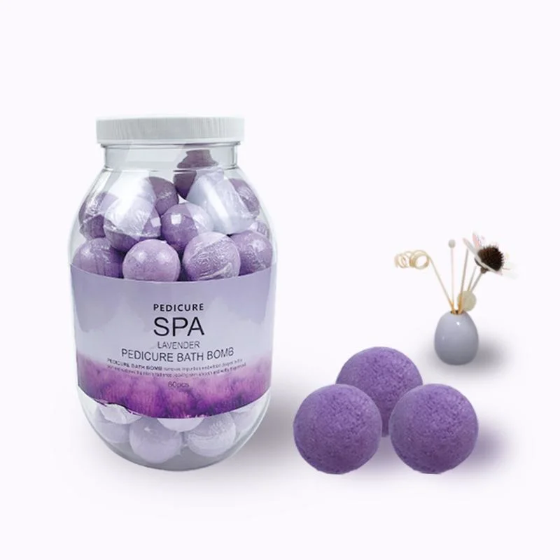 Hot Selling 60PCS/Jar Organic SPA Bath Bombs 30g Bath Fizzer for Pedicure 240PCS/Case