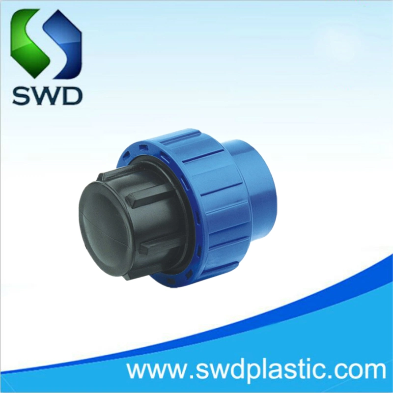 PP Compression Fitting Adaptor Coupling Tee for Water Supply