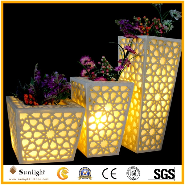 Outdoor Waterproof LED Lamp Sandstone Polyresin Crafts