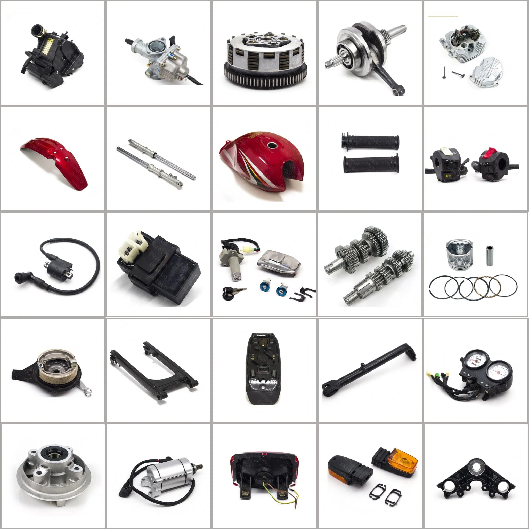 Peças de travagem/elétricas/motor e transmissão/carroçaria/manobrabilidade e suspensão/iluminação para Honda/YAMAHA/Suzuki/TVs/Zongshen/Haojue/Dayun