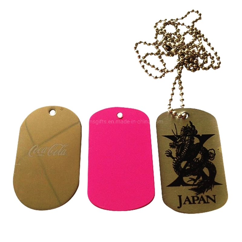 Factory Price Copper Silicone Printing Bone Metal Collar Pet Clip Fashion Epoxy Cartoon Dog Tag for Promotion Gift