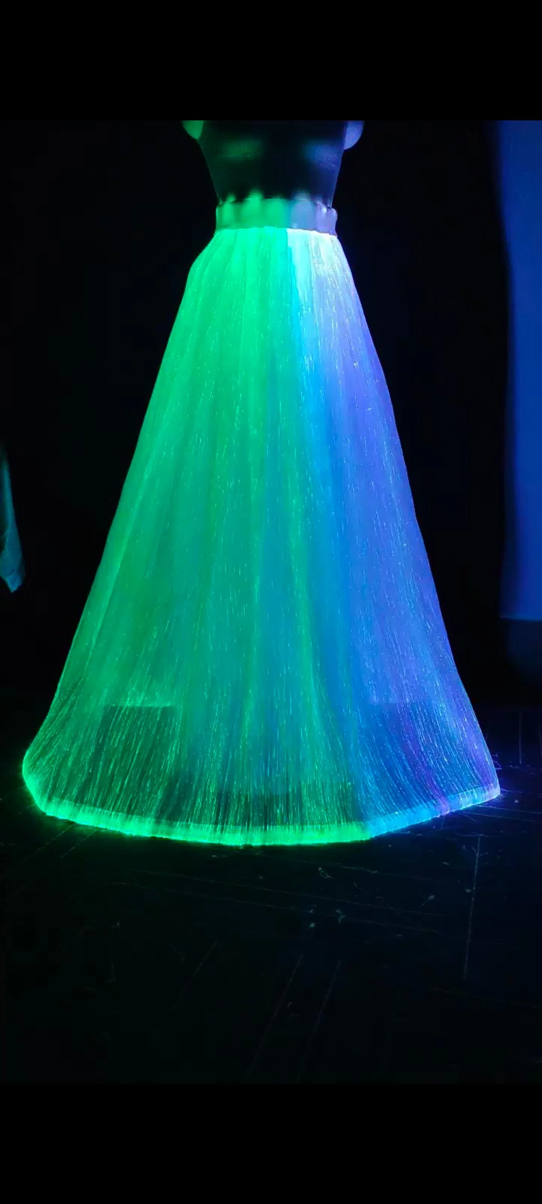 New Fashion Light up Dazzling Rainbow Fashion Skirts Glow in The Dark Sexy Skirts