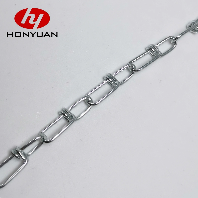 Ordinary Mild Steel Electro Galvanized Medium Twisted Tie out Link Chain with Welded