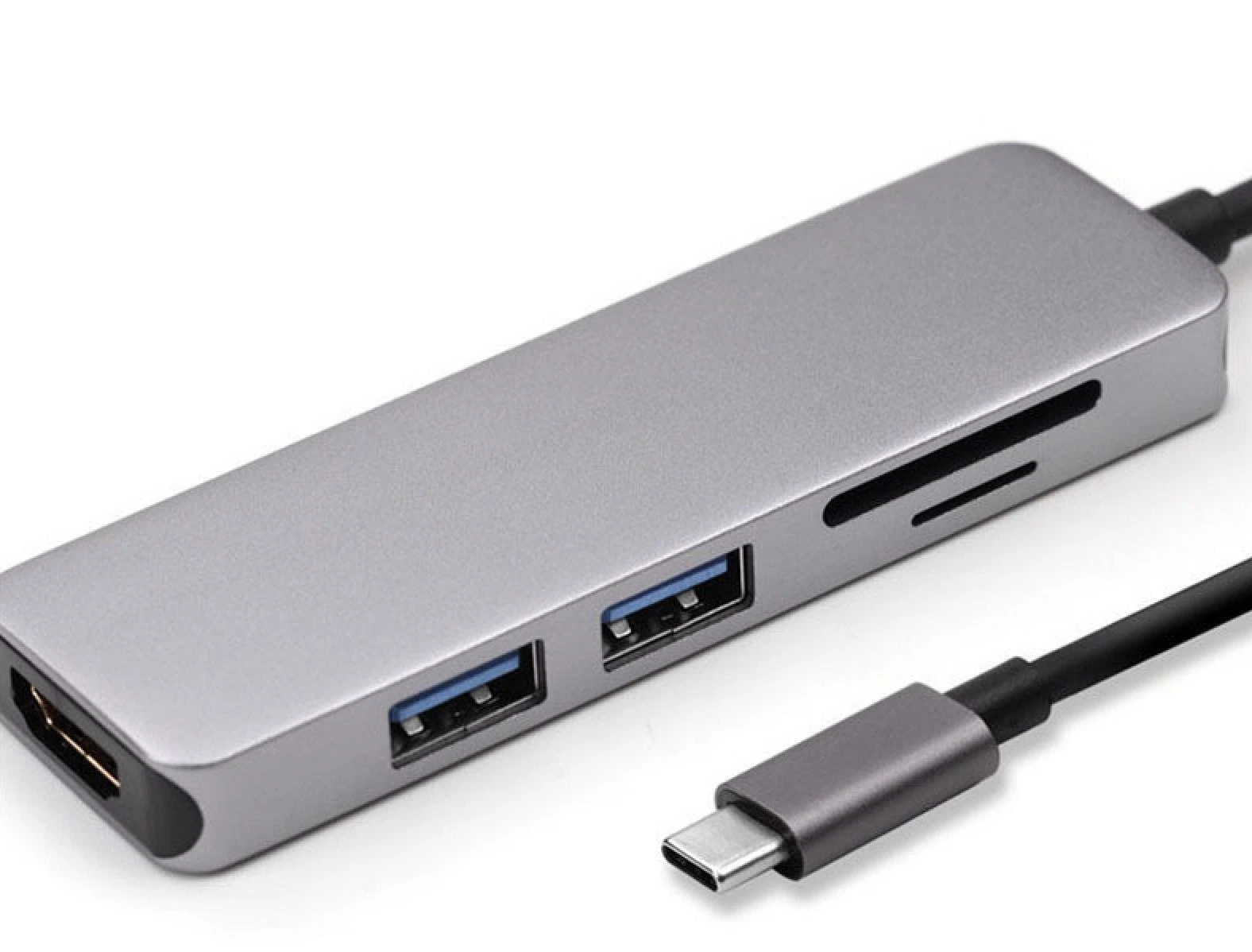 Hub Multi-Port tipo C com leitor de cartões SD HD 3.0USB 5in1