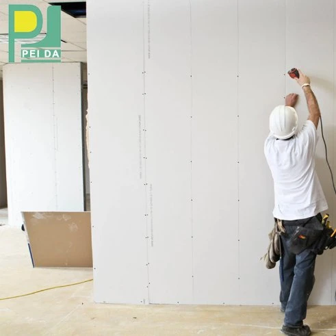 Fireproof Material 12mm Fibrous Gypsum Plasterboard