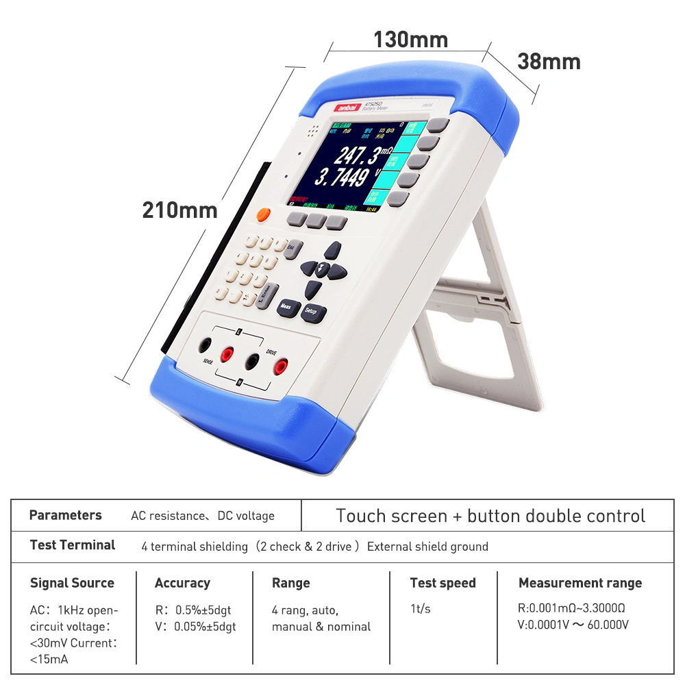 60V /3.3 Ohm Battery Testing Instruments Meters for UPS Online (AT525)