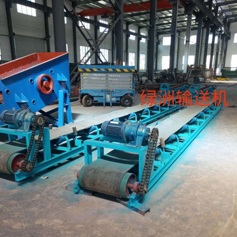 Steel Frame Rubber Belt Conveyor Conveying Equipment Vibrating Conveyor