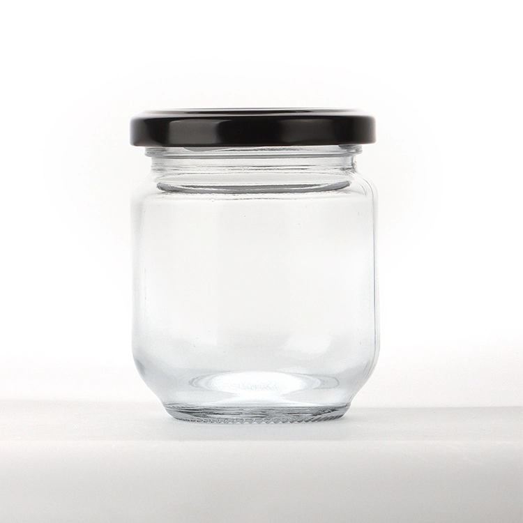 Ronde de grade alimentaire transparent en verre de miel de bourrage de la gelée Pot de rangement