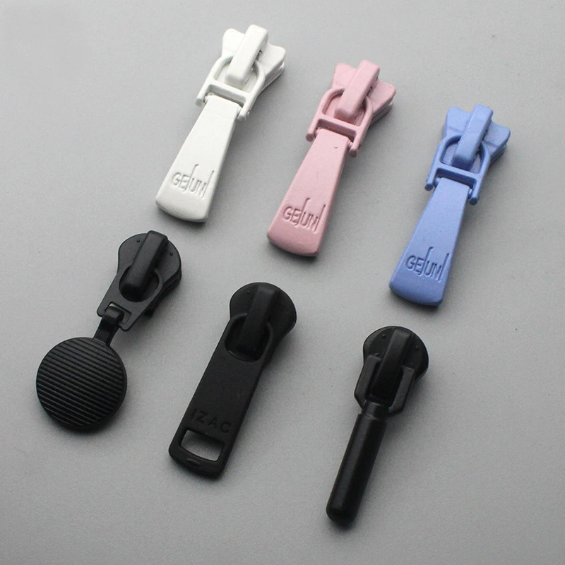 3# 5# Metallmaterial Kunststoffgriff mit Schloss rutschfest Nylon Zipper Puller Slider für Kleidung Hosen Reißverschluss Zubehör