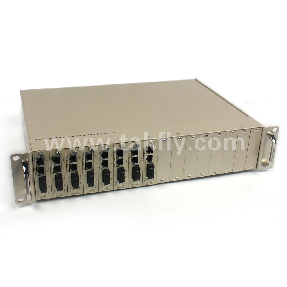 10/100/1000m 16 Slot Rack Mount Gigabit Centralized Managed Media Converter