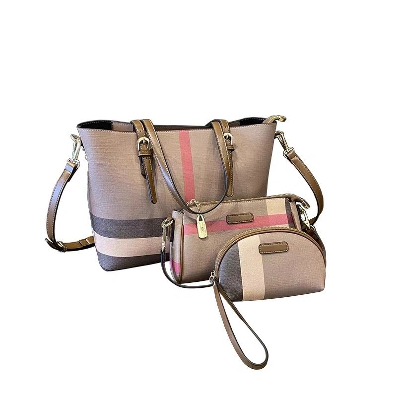 Jacqard Canvas Designer Branded Women's Ladies Brand Bag Handbag Shopping Bags 3PCS Wholesale/Supplier Shoulder Bag Luxury Leather Designer Women Tote Ladies Bag