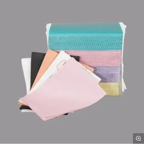 Colorful/Waterproof/High Quality / Best Selling /Three Layer Tissue Bib /Dental Towel