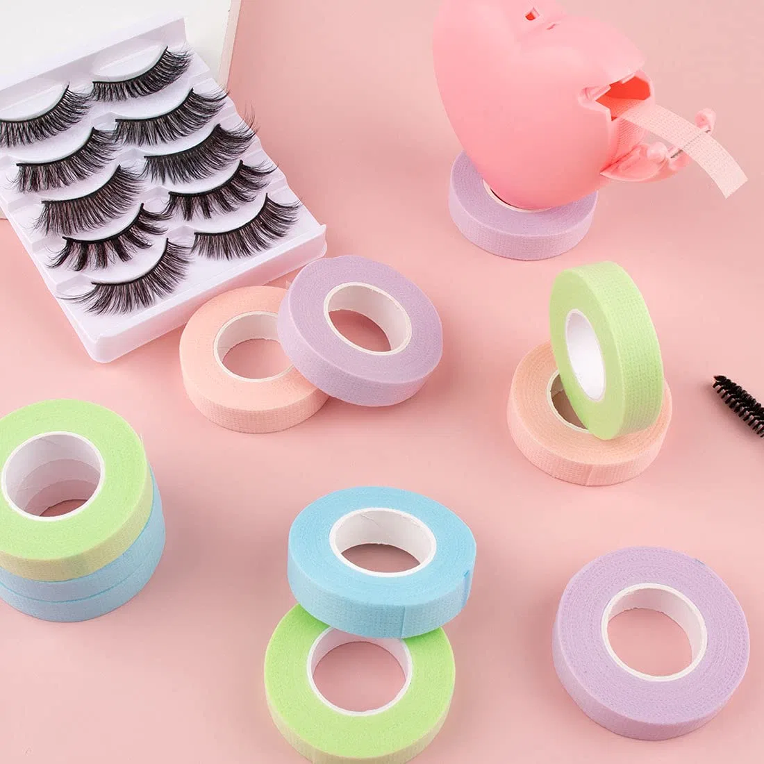 Breathable Eyelash Tapes Water Proof Non-Woven Customized Colored Lash Extension Tape