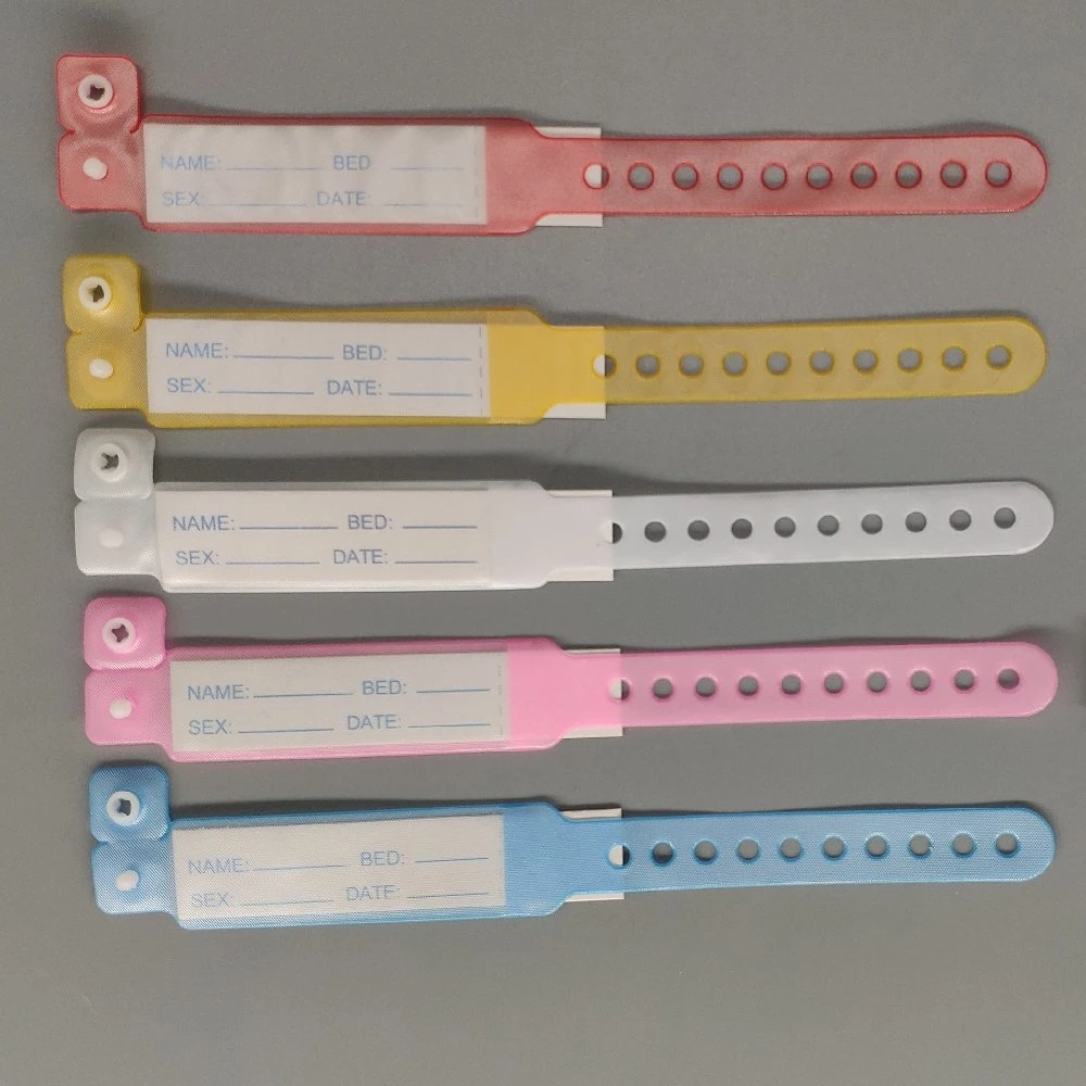 Card Insert Tpye Medical Adjustable PVC Adult Patient Identification Bracelet