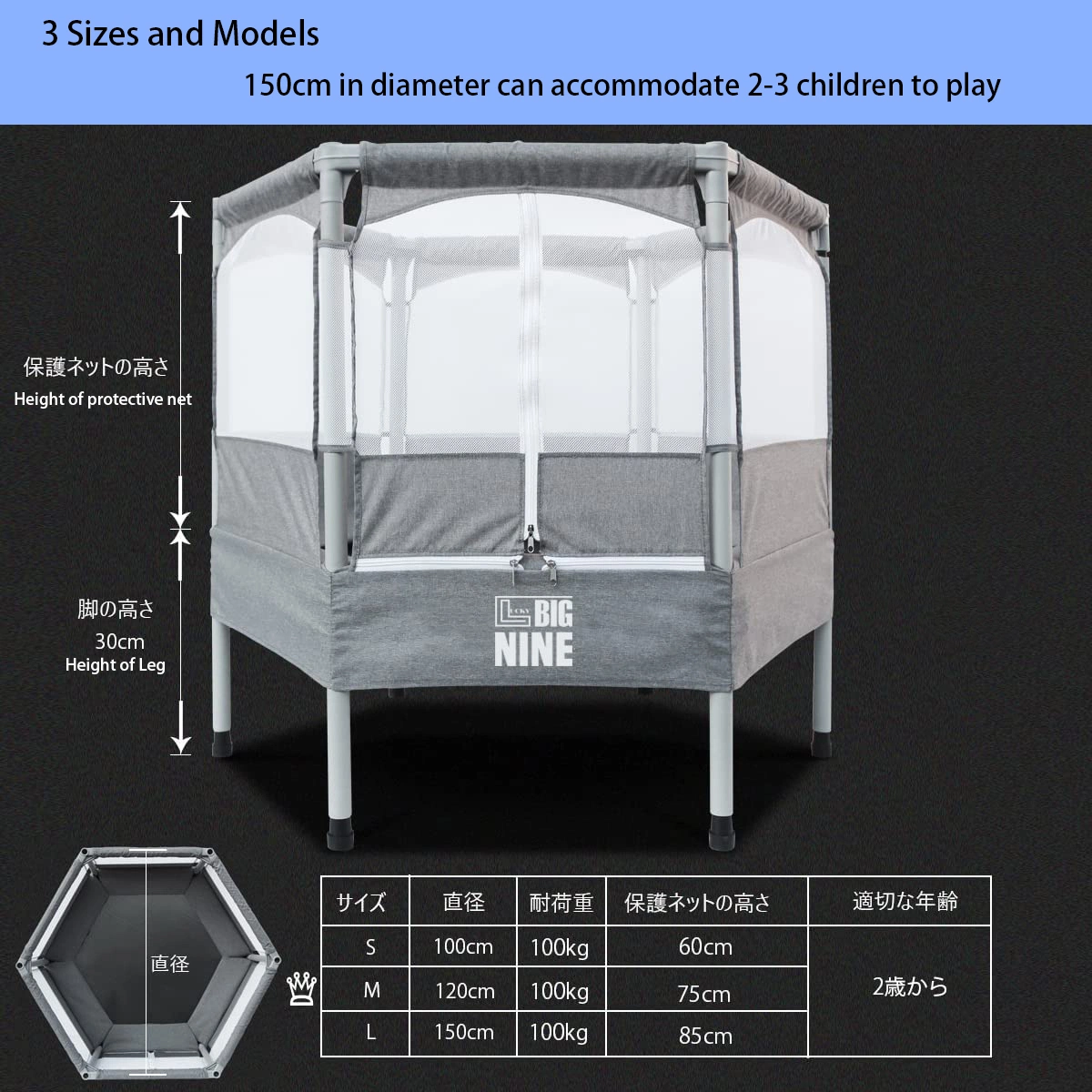 Nuevo trampolín con el Gabinete de Seguridad de red, trampolín de la escalera para los niños, saltando Mat y la cubierta del muelle exterior relleno