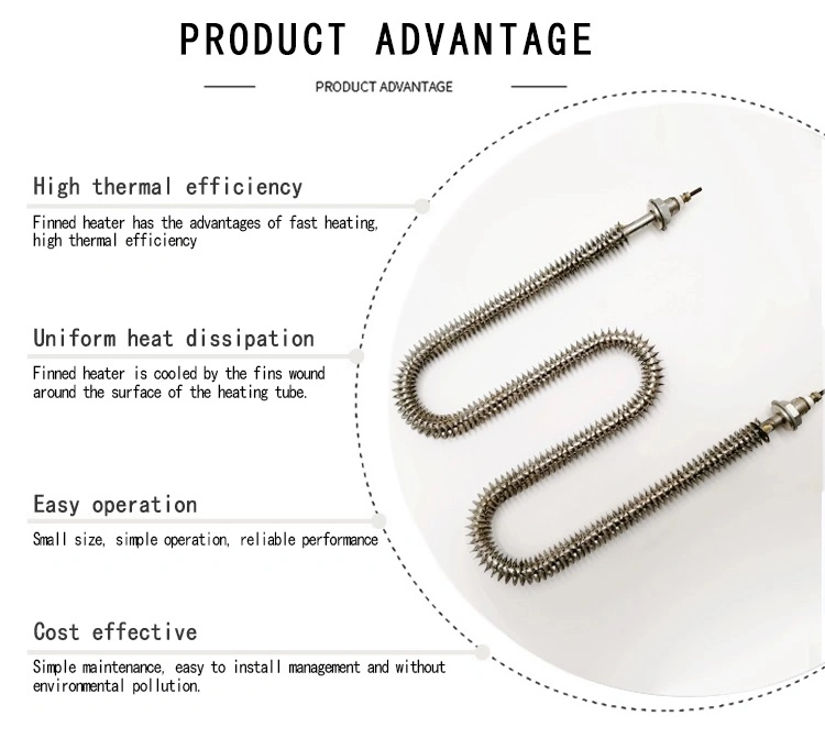 W Type Stainless Steel Finned Electric Heating Tube