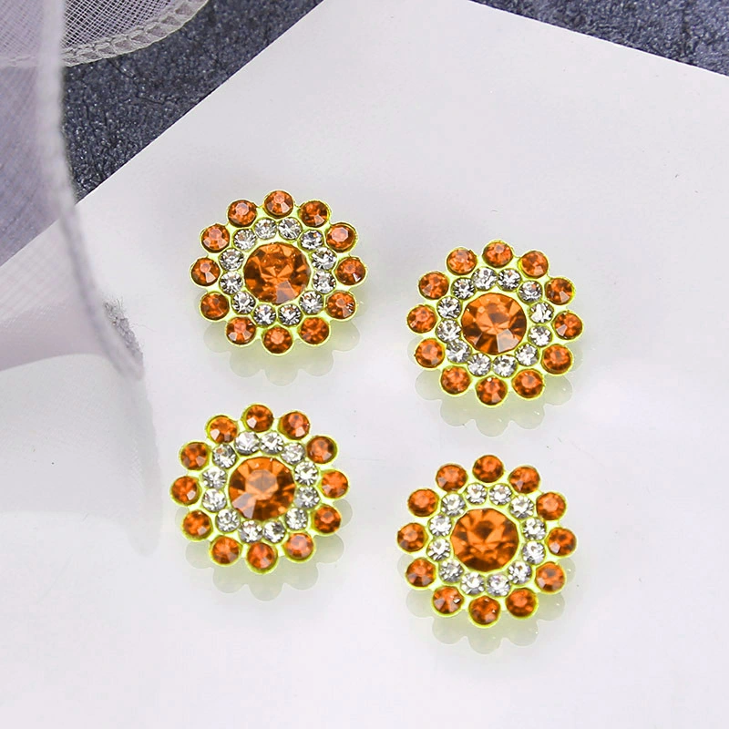 Hot Selling Sunflower Glass Ornaments Crystal Flower Rhinestones for Jewelry Making