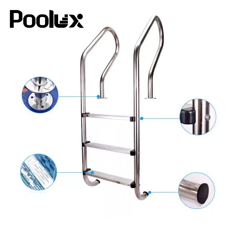 2022 Classic Popular Style Durable 304stainless Steel 2/ 3/ 4/ 5 Steps Swimming Pool Equipment Swimming Pool Ladder