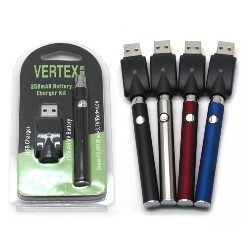 Vertex Battery E-CIGS Adjustable Voltage Preheating Vape Battery 650mAh Rechargeable Battery