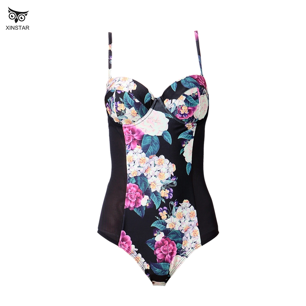 Sexy Open One Piece Swimwear Knot Tie Swimsuits Custom Logo